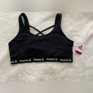 Black Reebok sports bra